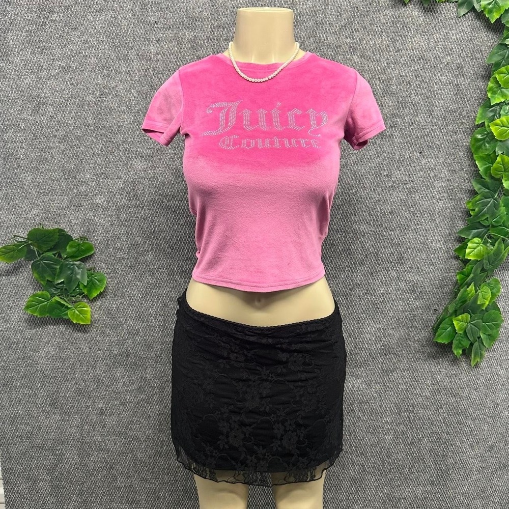 Juicy Couture Pink Rhinestone Baby Tee